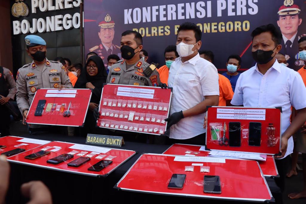 Sebulan, Polres Bojonegoro Ungkap 16 Kasus Narkoba