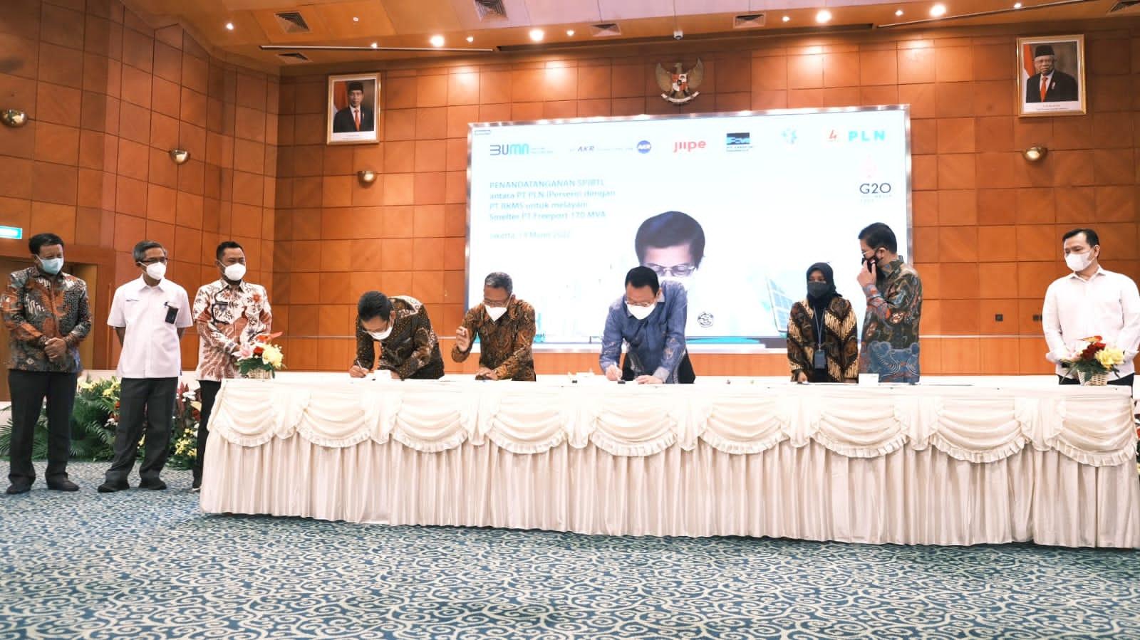Penuhi Kebutuhan Freeport, PLN-BKMS MoU Jual Beli Listrik