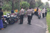 Bubarkan Aksi Balap Liar di Saronggi, Satlantas Polres Sumenep Amankan Puluhan Motor