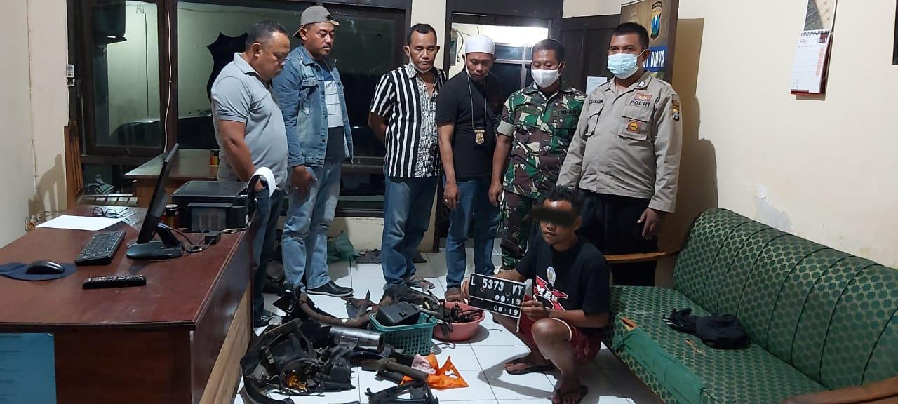 Hendak COD Transaksi Onderdil, Maling Motor Warga Mengare Tertangkap