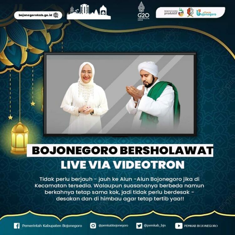 Semarakkan Bojonegoro Berselawat, Dinas Kominfo Siapkan 6 Titik Videotron