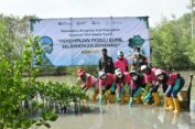 Prihatin Alih Fungsi Hutan Mangrove, Srikandi Petrokimia Gresik Aksi Tanam Mangrove