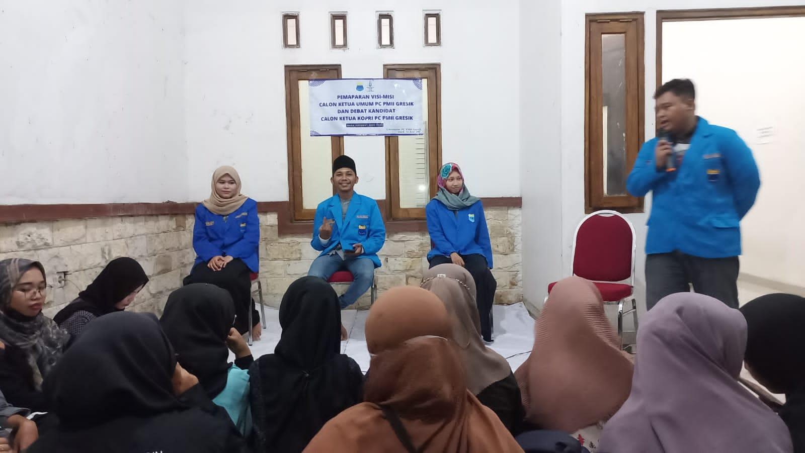 Calon Ketua Kopri PC PMII Gresik Adu Visi Misi