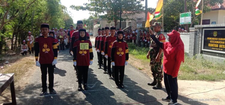 Meriahkan HUT Ke-77 RI, SMPN 1 Gayam Sumenep Gelar Gerak Jalan