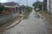 Banjir Luapan Kali Lamong di Kecamatan Balongpanggang Gresik Berangsur Surut