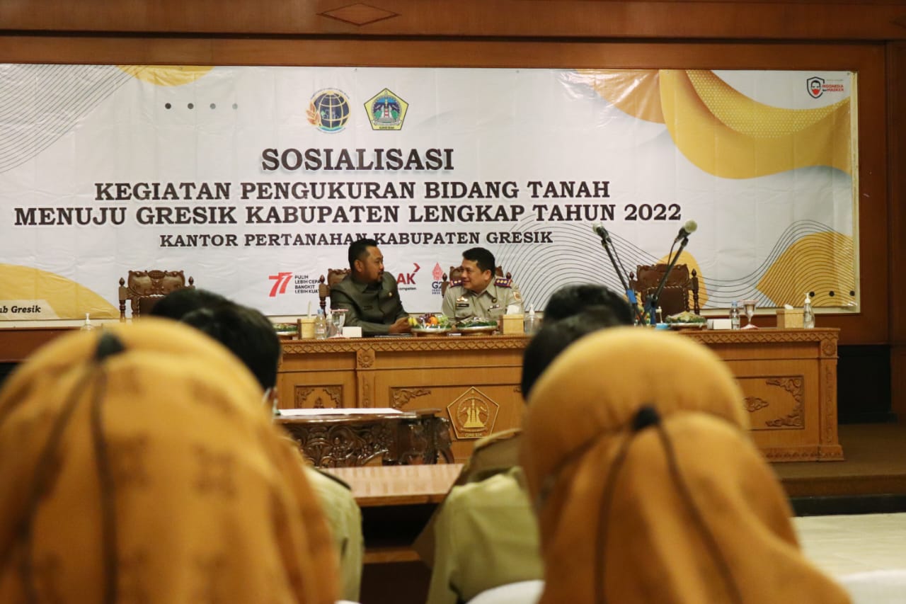 BPN Gresik Sosialisasikan Persiapan Pengukuran 63 Ribu Bidang Tanah