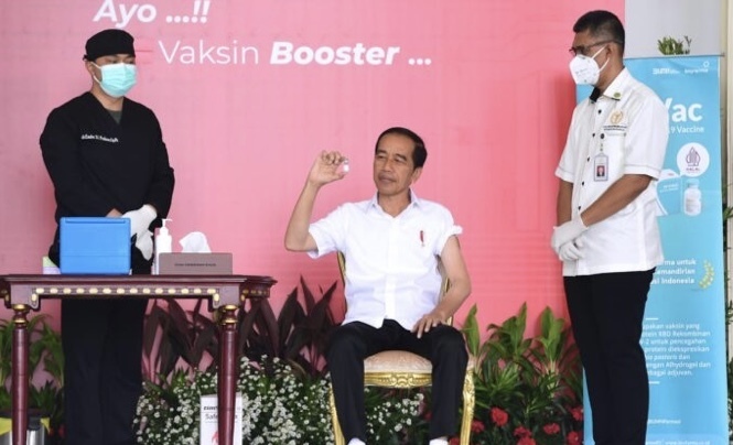 Presiden Jokowi Ajak Masyarakat Vaksinasi Booster Covid-19