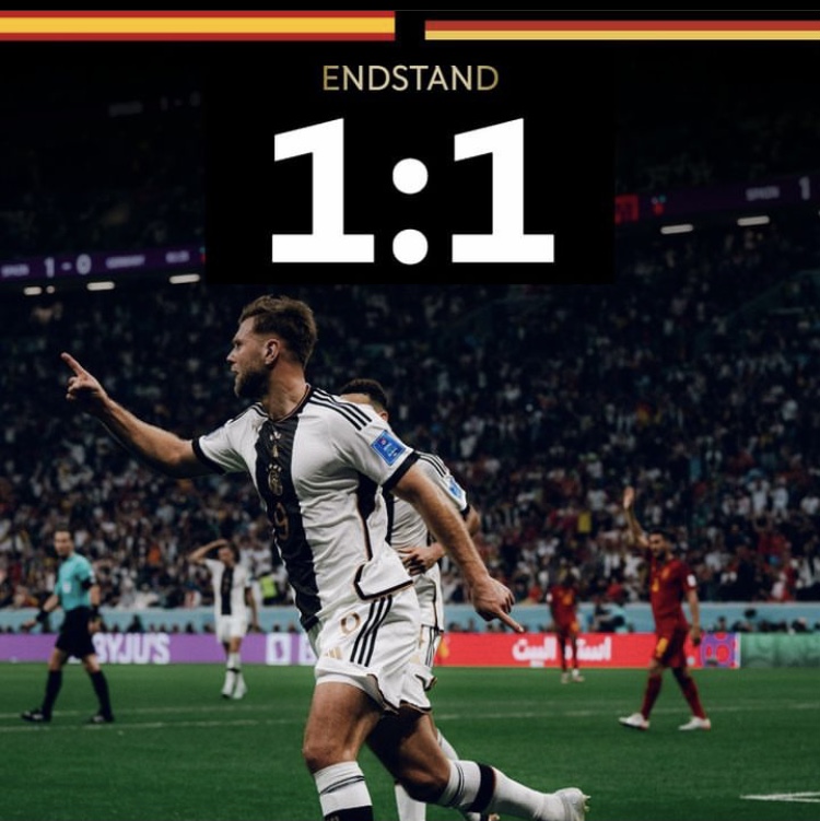 Hasil Big Match Piala Dunia 2022, Spanyol vs Jerman 1-1