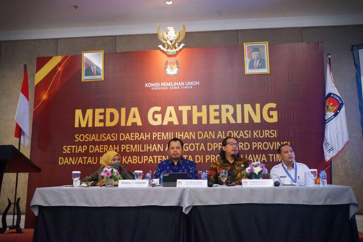 Gelar Media Gathering, KPU Jatim Paparkan Rancangan Penataan Dapil dan Pencalonan DPD