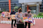 Polres Gresik Kirim  Ribuan Paket Bantuan ke Cianjur