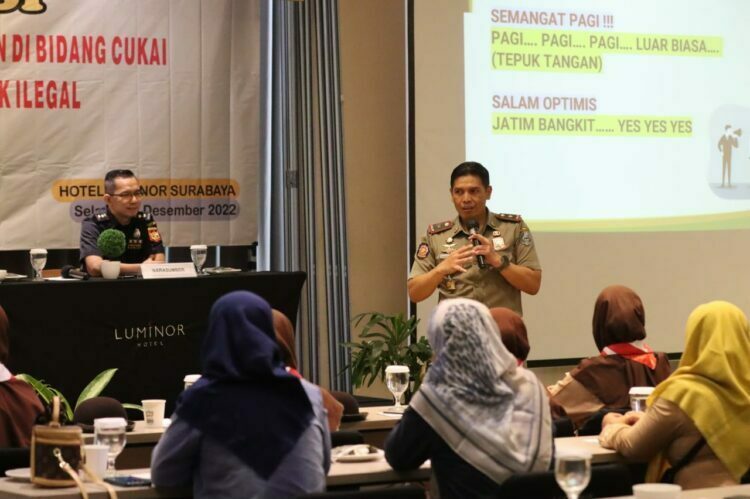 Berantas Rokok Ilegal, Satpol PP dan Bea Cukai Jatim I Gelar Sosialisasi ke Stakeholder