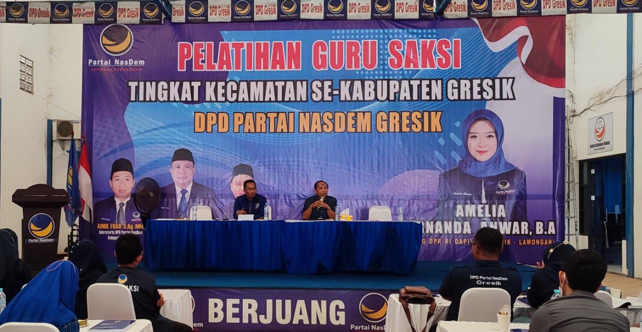DPD Nasdem Gresik Gelar Pelatihan Guru Saksi