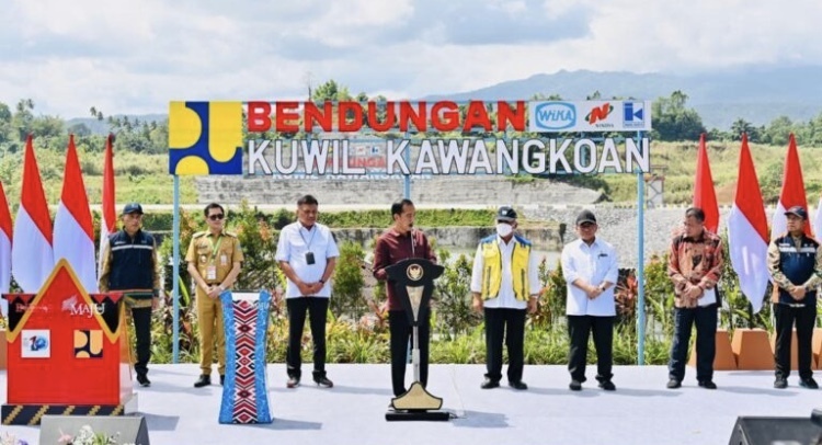 Kunker ke Sulawesi Utara, Presiden Jokowi Resmikan Bendungan Kuwil Kawangkoan