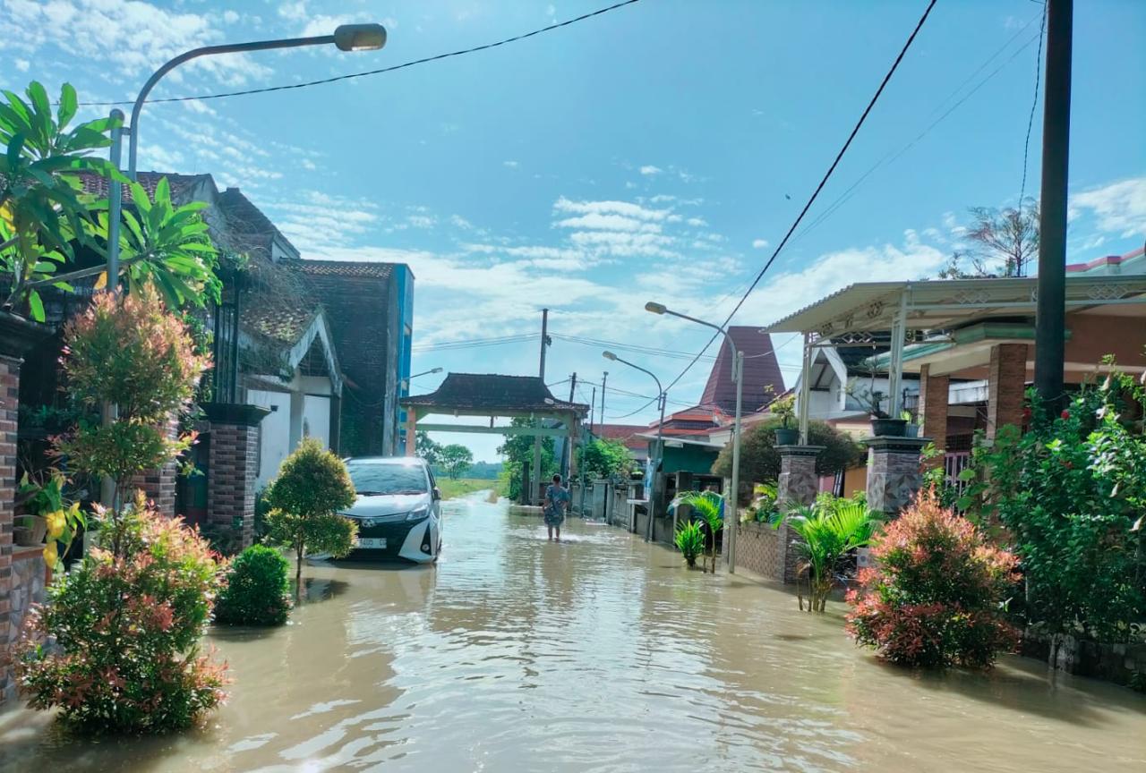 Banjir Susulan Luapan Kali Lamong, Rendam Empat Desa di Balongpanggang Gresik