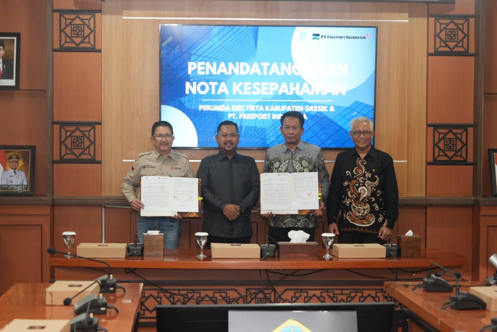 Perumda Giri Tirta – PTFI Teken MoU Jual Beli Air untuk Pasokan Air Smelter Manyar