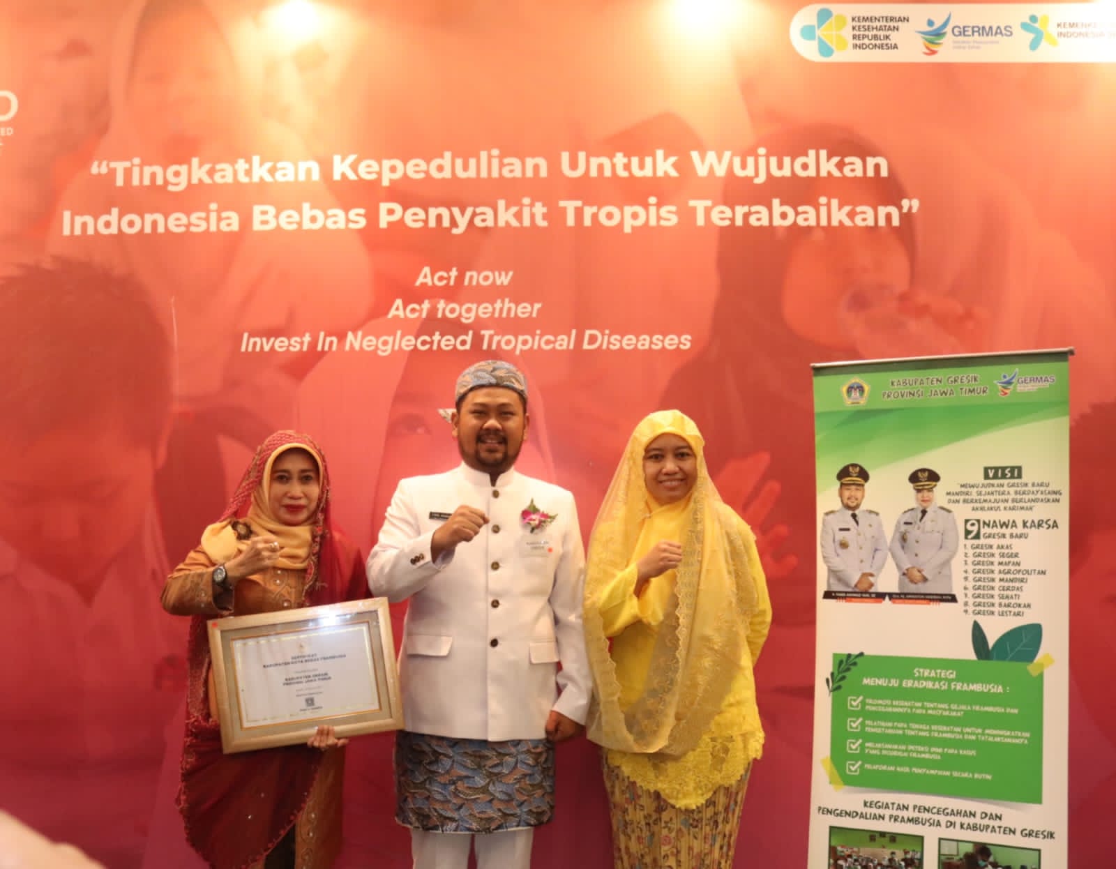 Sanitasi Tak Buruk, Gresik Terima Sertifikat Kabupaten Bebas Frambusia