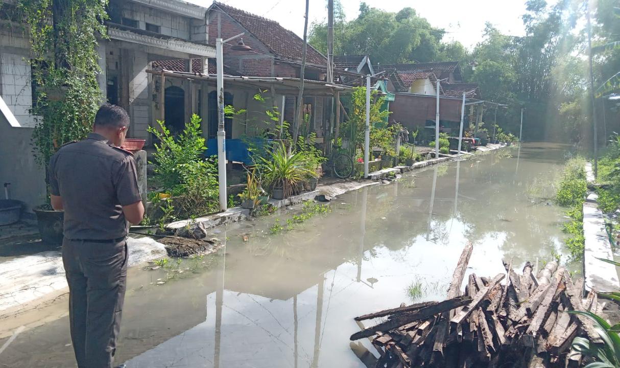 Kali Lamong Meluap, Dua Desa di Balongpanggang Gresik Terendam