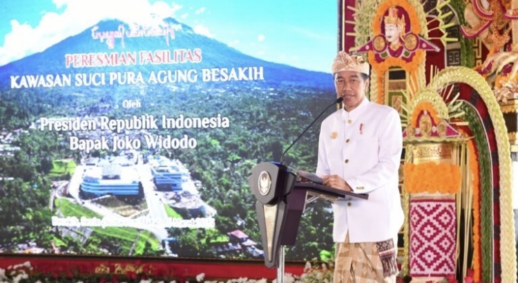 Resmikan Penataan Fasilitas Kawasan Suci Pura Agung Besakih, Ini Pesan Presiden Jokowi