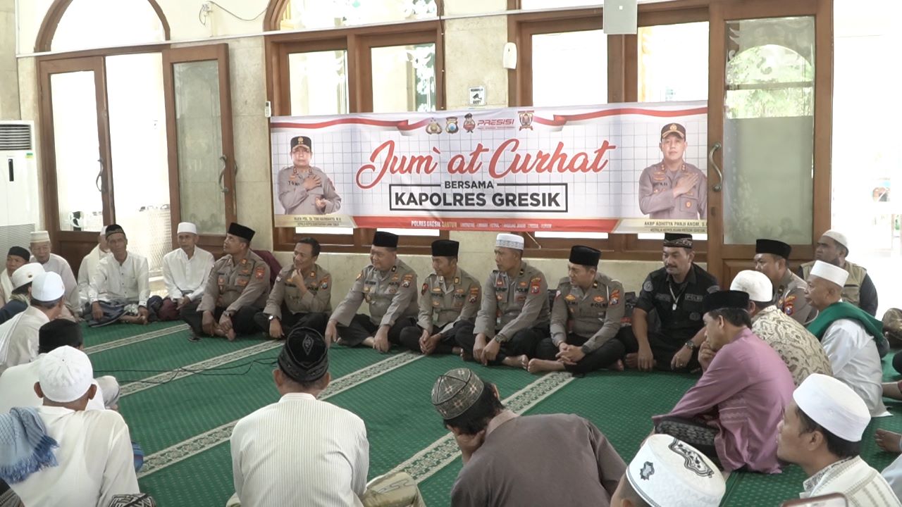 Jumat Curhat di Masjid Nurul Islah, Polres Gresik Ditanya Takbir Keliling