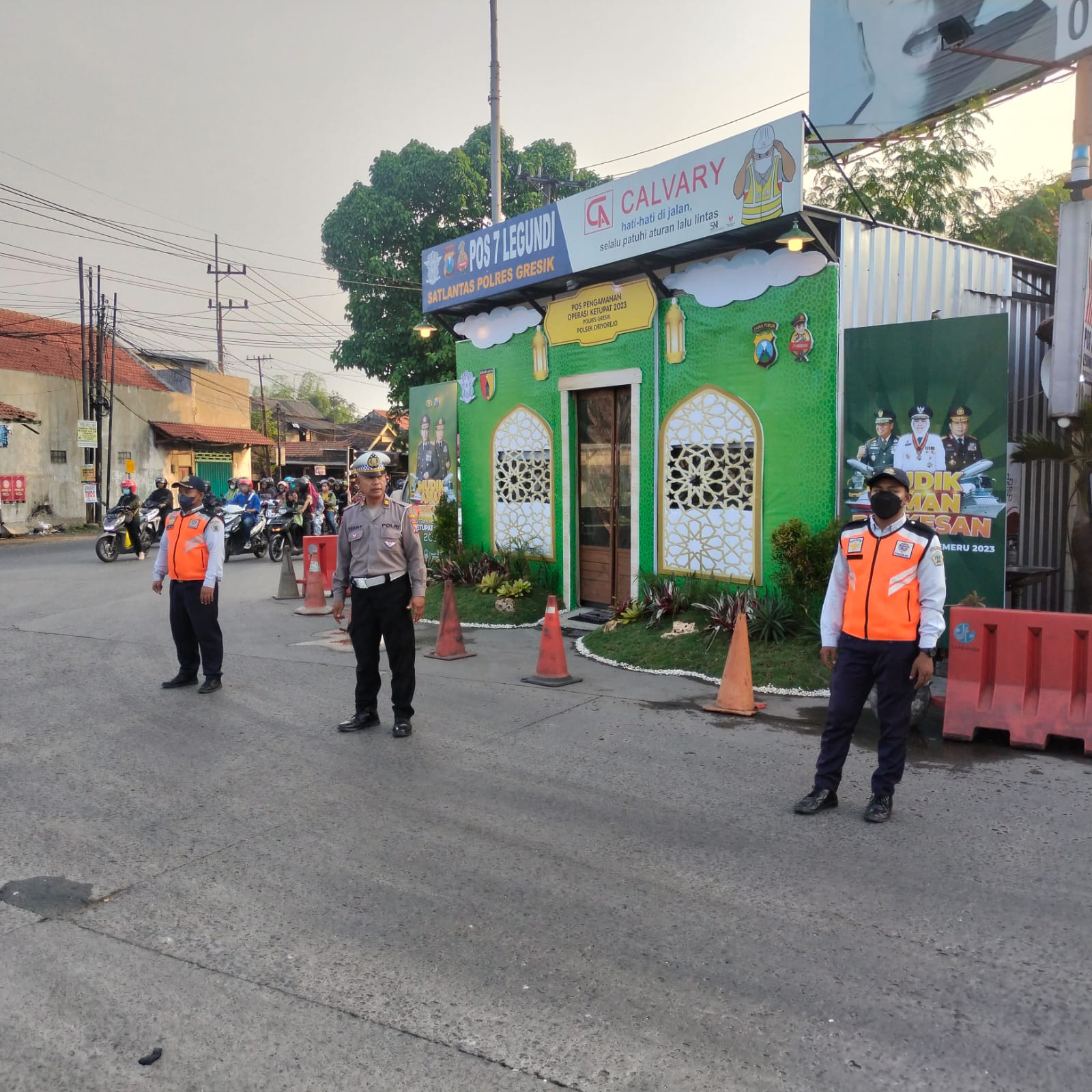 Kerahkan 253 Personil, Polres Gresik Dirikan Satu Posyan dan Lima Pospam