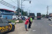 Diseruduk Dump Truk, Pemotor Tewas di Jalan Raya Manyarrejo Gresik
