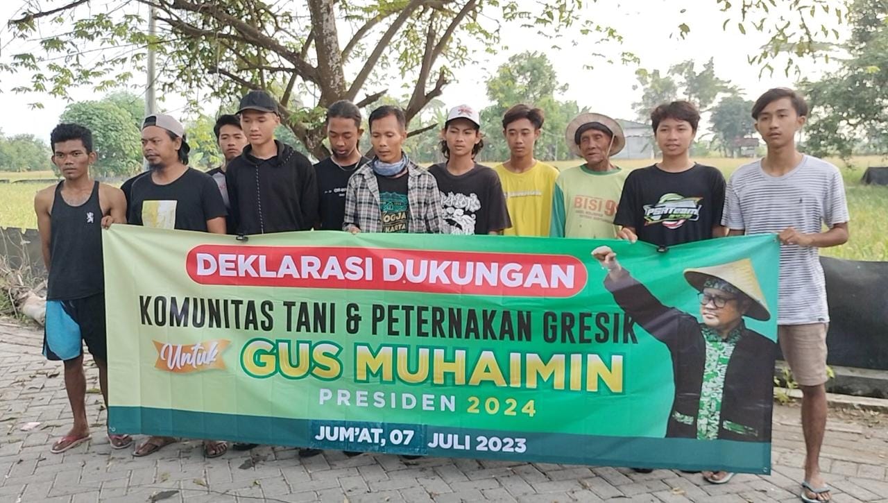 Stop Impor Beras dan Daging, Petani dan Peternak di Gresik Deklarasi Dukung Capres Gus Muhaimin