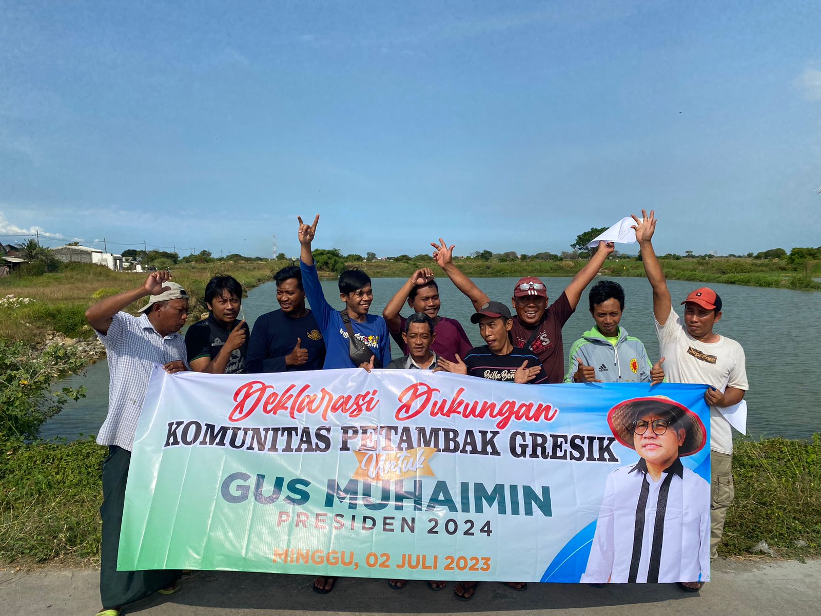 Pupuk Subsidi Dicabut, Petambak di Gresik Deklarasi Dukung Gus Muhaimin Jadi Capres