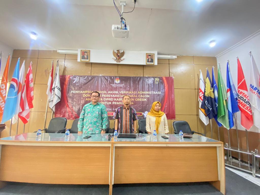 KPU Gresik Masih Temukan 87 Bacaleg Tak Memenuhi Syarat