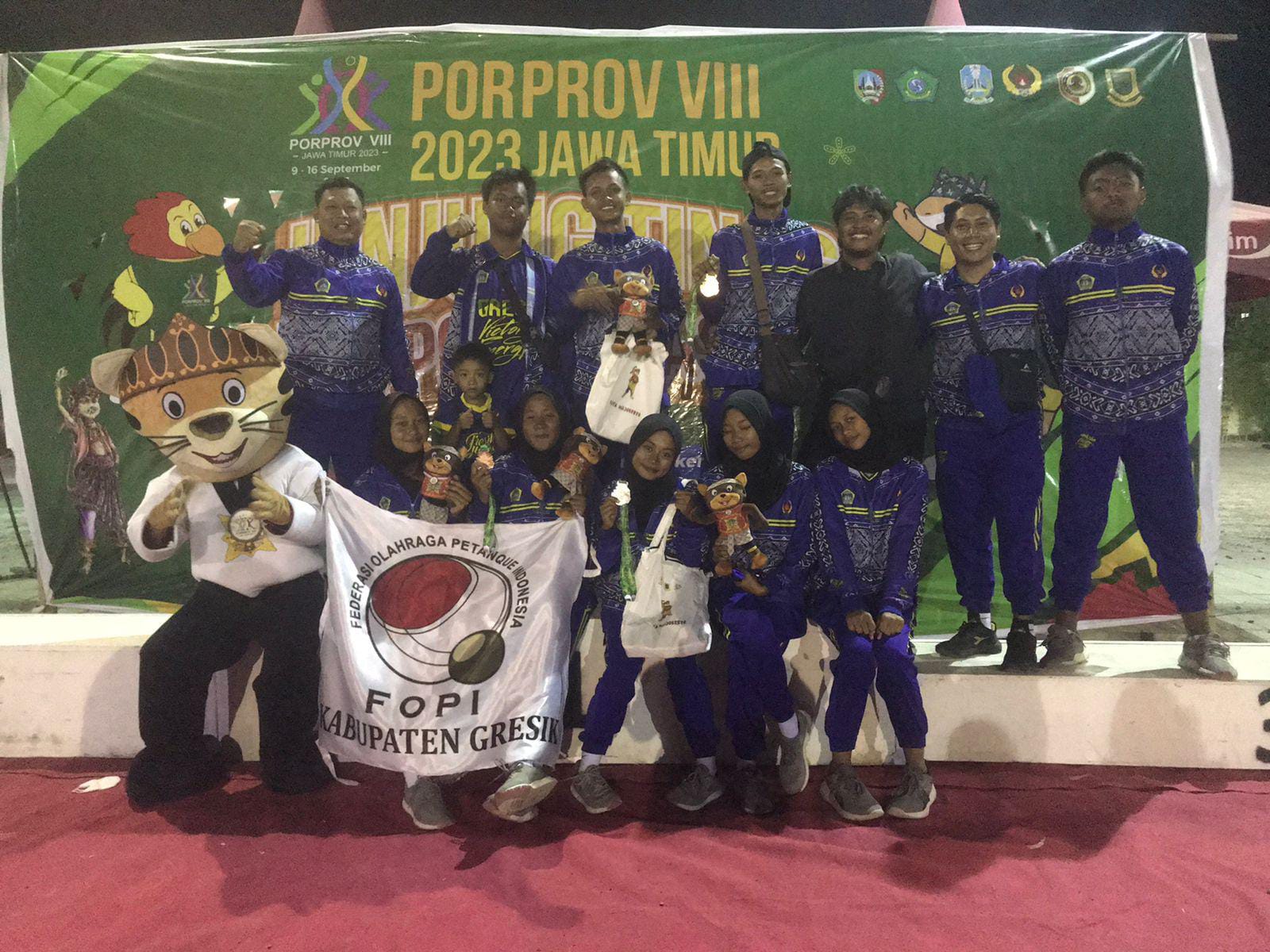 Petanque Gresik Sabet Perak dan Perunggu di Porprov Jatim VIII 2023