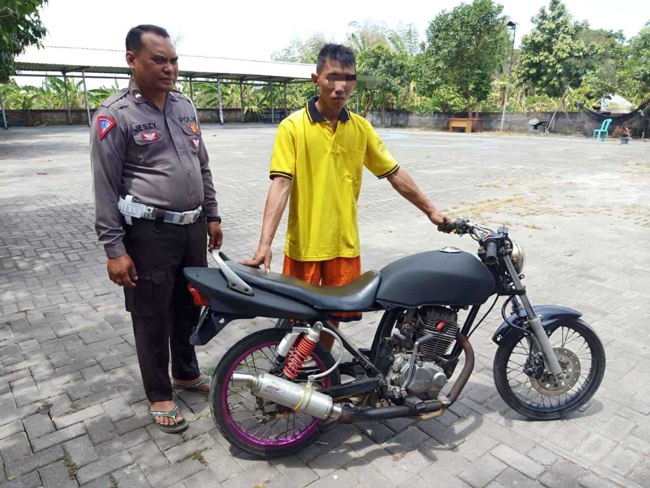 Gercep, Polsek Wringinanom Tangkap Pelaku Curanmor di Gresik
