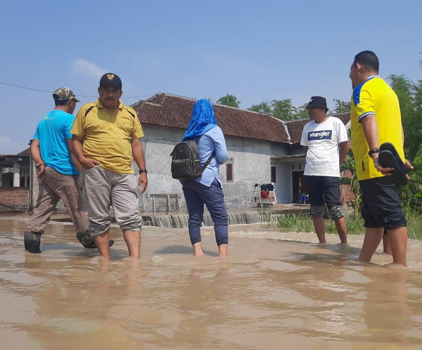BPBD Gresik Ingatkan Warga Cerme, Menganti, Kedamean Siaga Banjir Kali Lamong
