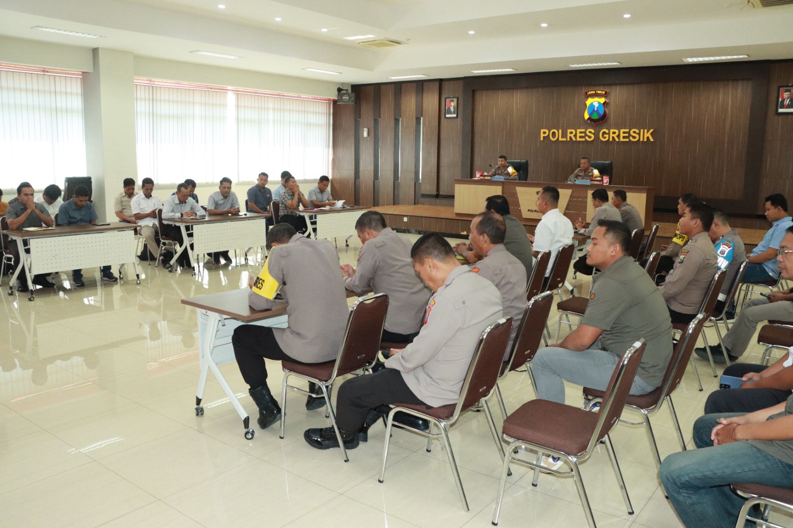 Polres Gresik Gelar Latihan Pra Operasi Pekat Semeru 2024