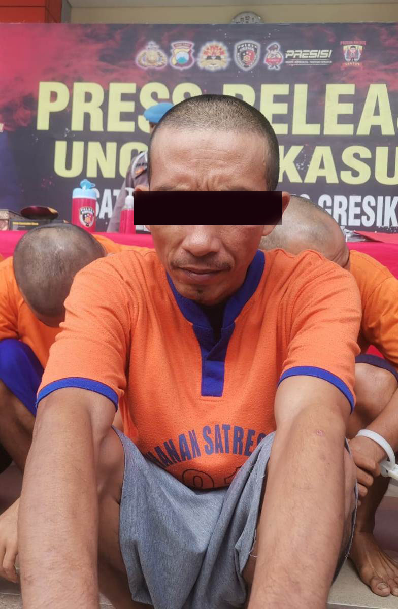 Polres Gresik Amankan Ayah Tiri Bejat