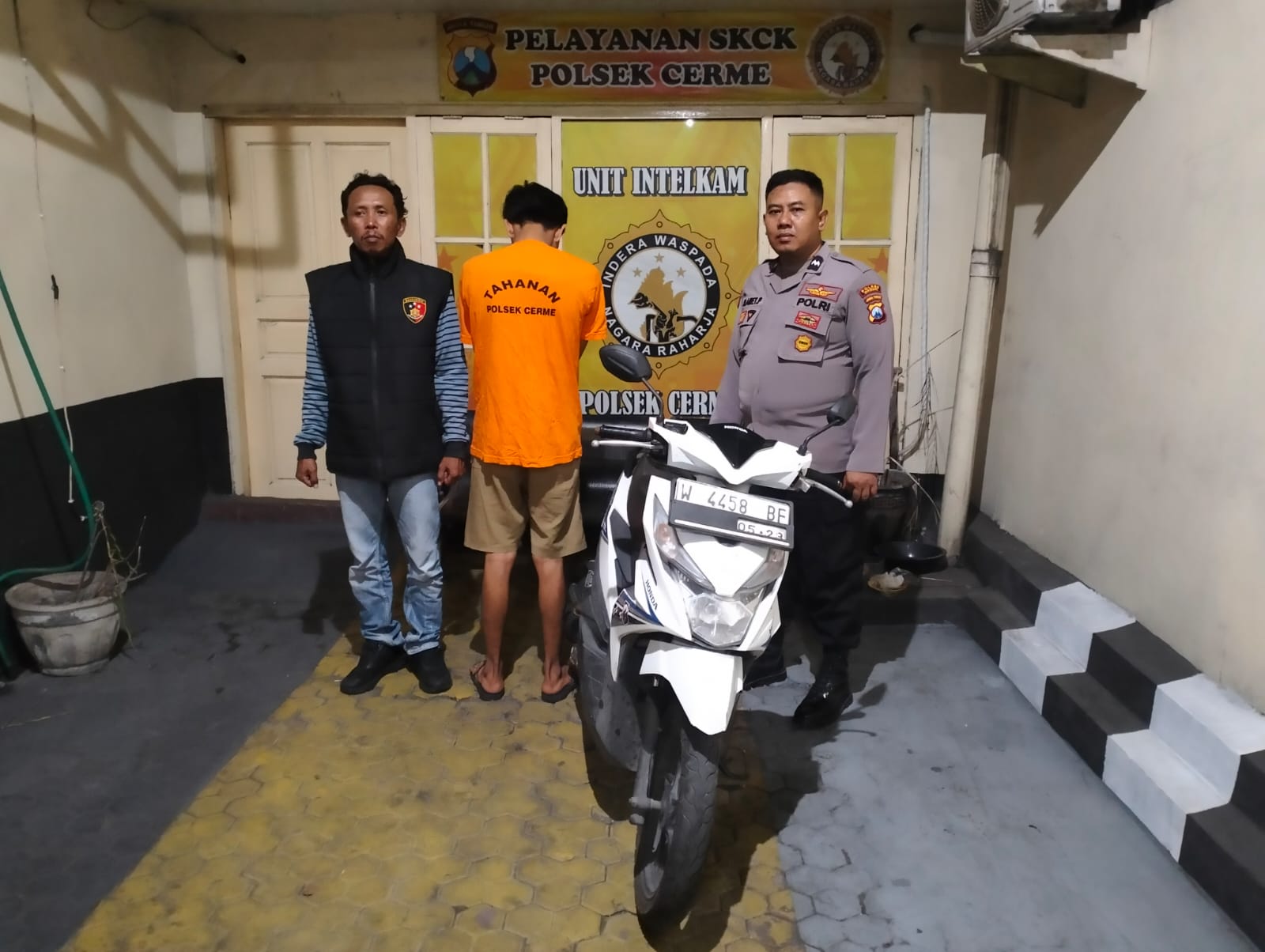 Polsek Cerme Ringkus Maling Motor di Kosan Gresik