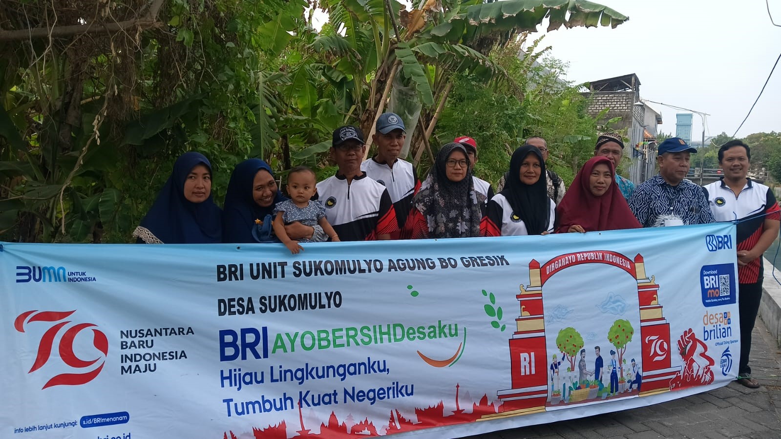 Semarakkan Agustusan, BRI Unit Sukomulyo Gresik Inisiasi Program Lomba Bersih Desa