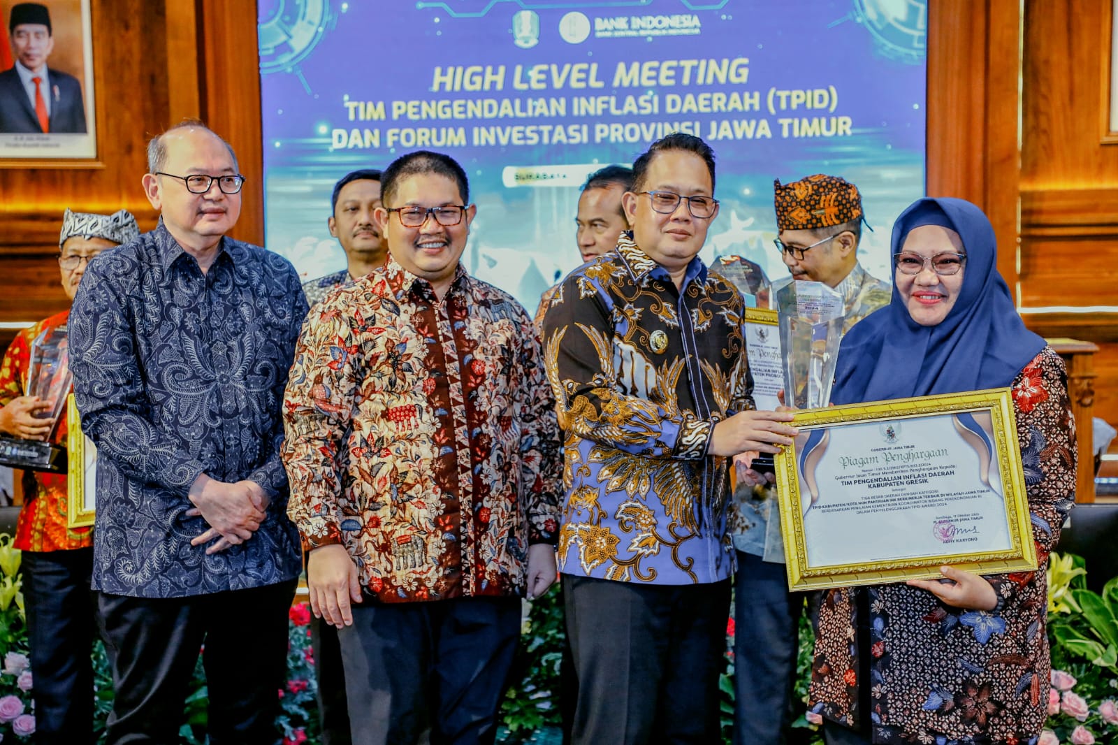 TPID Pemkab Gresik Raih Penghargaan Tiga Besar di TPID Award 2024
