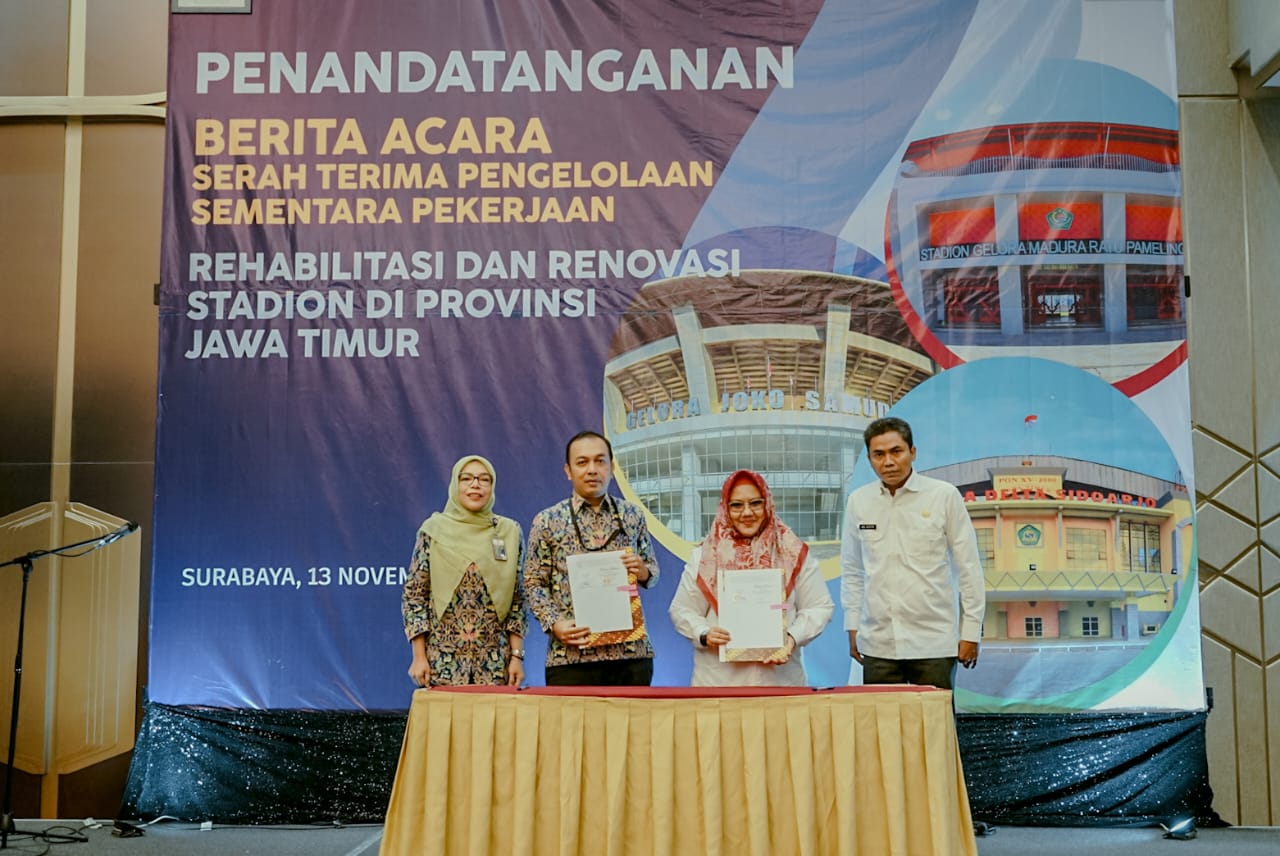 Pascarehabilitasi dan Renovasi, Kementerian PU Serahkan Sementara Stadion Gejos