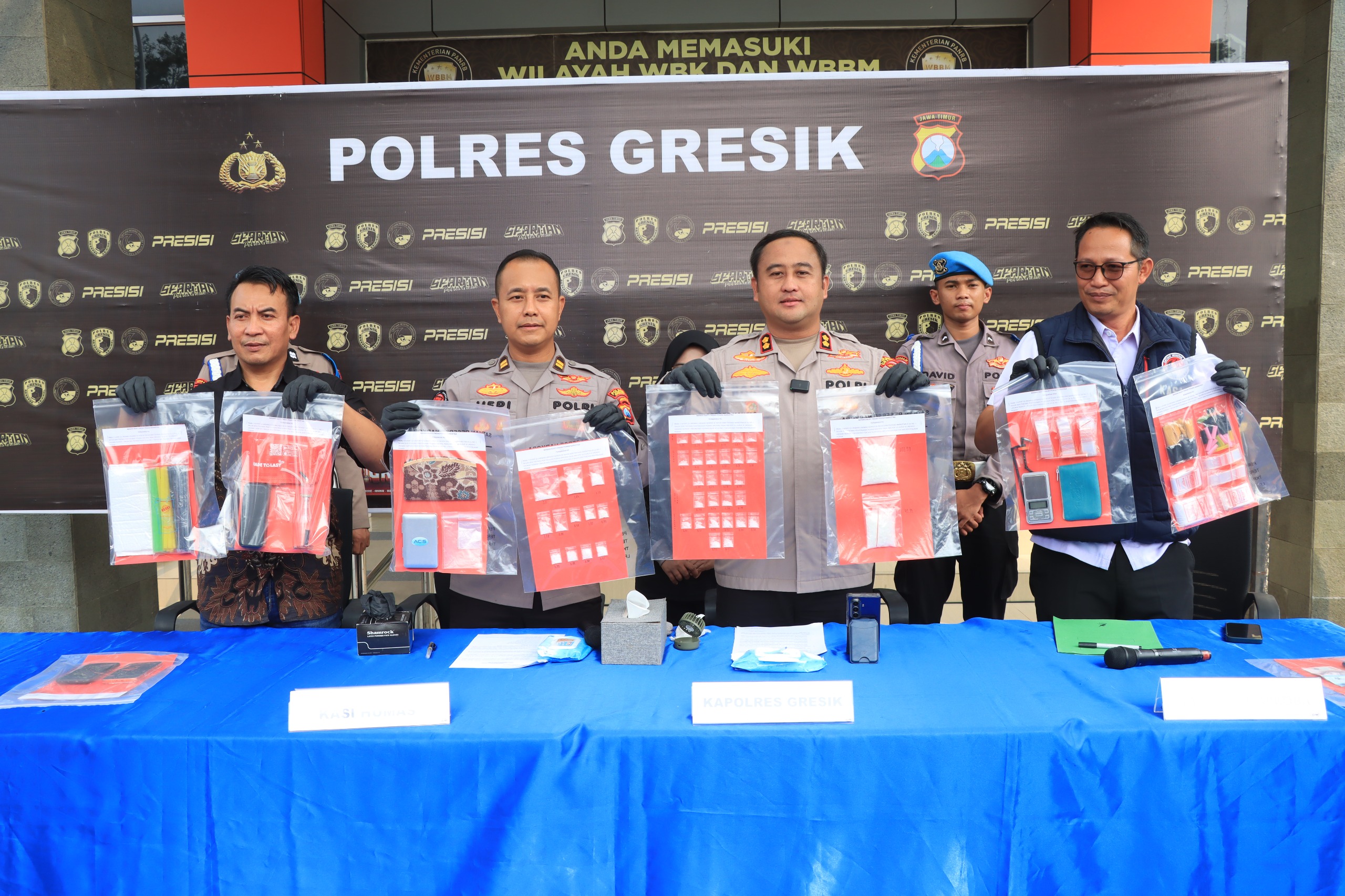 Polres Gresik Bongkar Jaringan Narkoba Madura-Gresik, Sita Sabu 209 Gram
